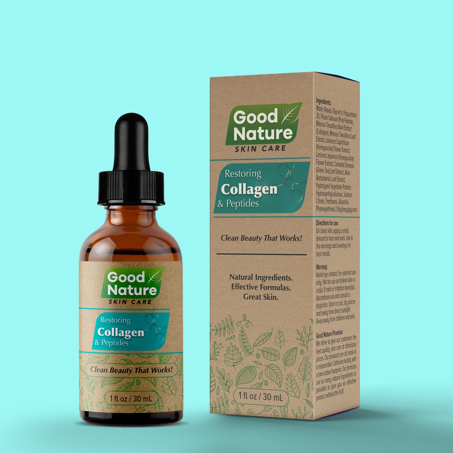 Good Nature Restoring Collagen & Peptides Facial Serum 1oz